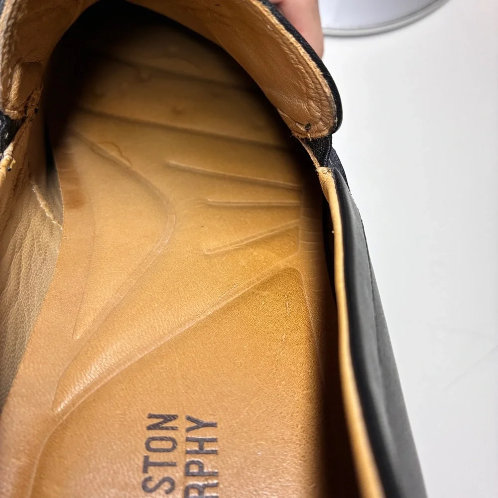 Johnston & Murphy Black Leather Bit Loafers